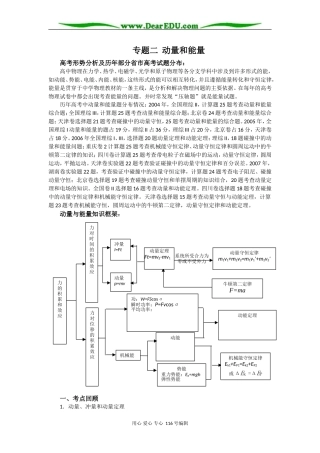 08高考（物理）复习教案：专题二动量和能量（谢自成）