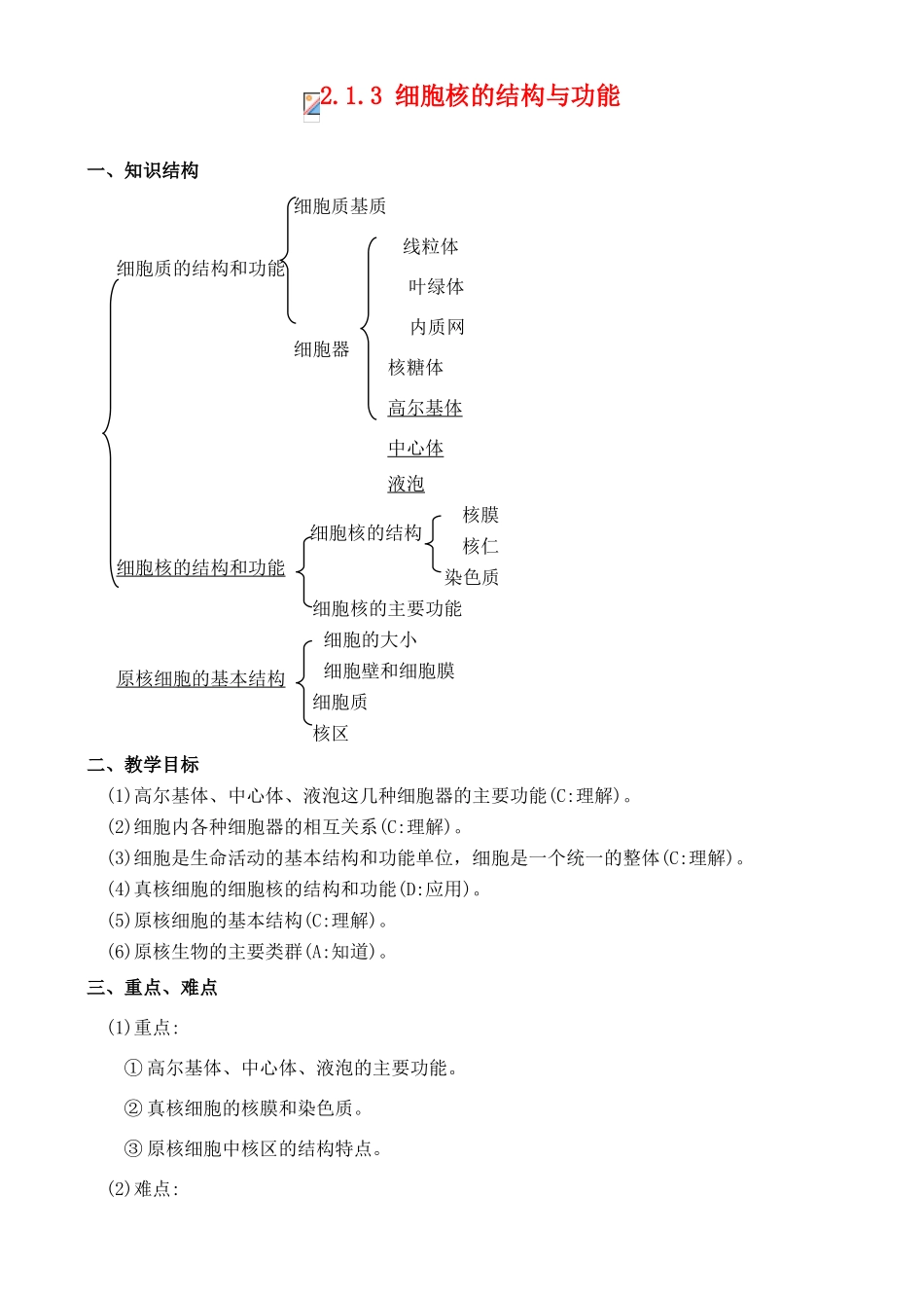 2.1.3 细胞质的结构和功能_第1页