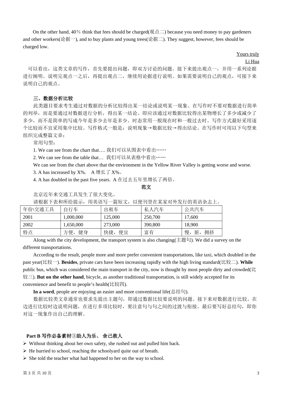 08高考英语突破书面表达素材(三)_第3页