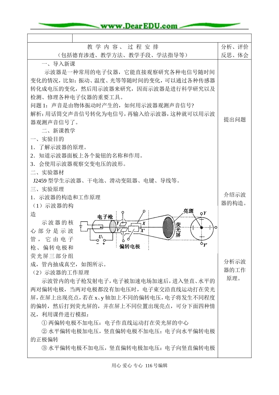 08届高三上物理（练习使用示波器）教案_第2页