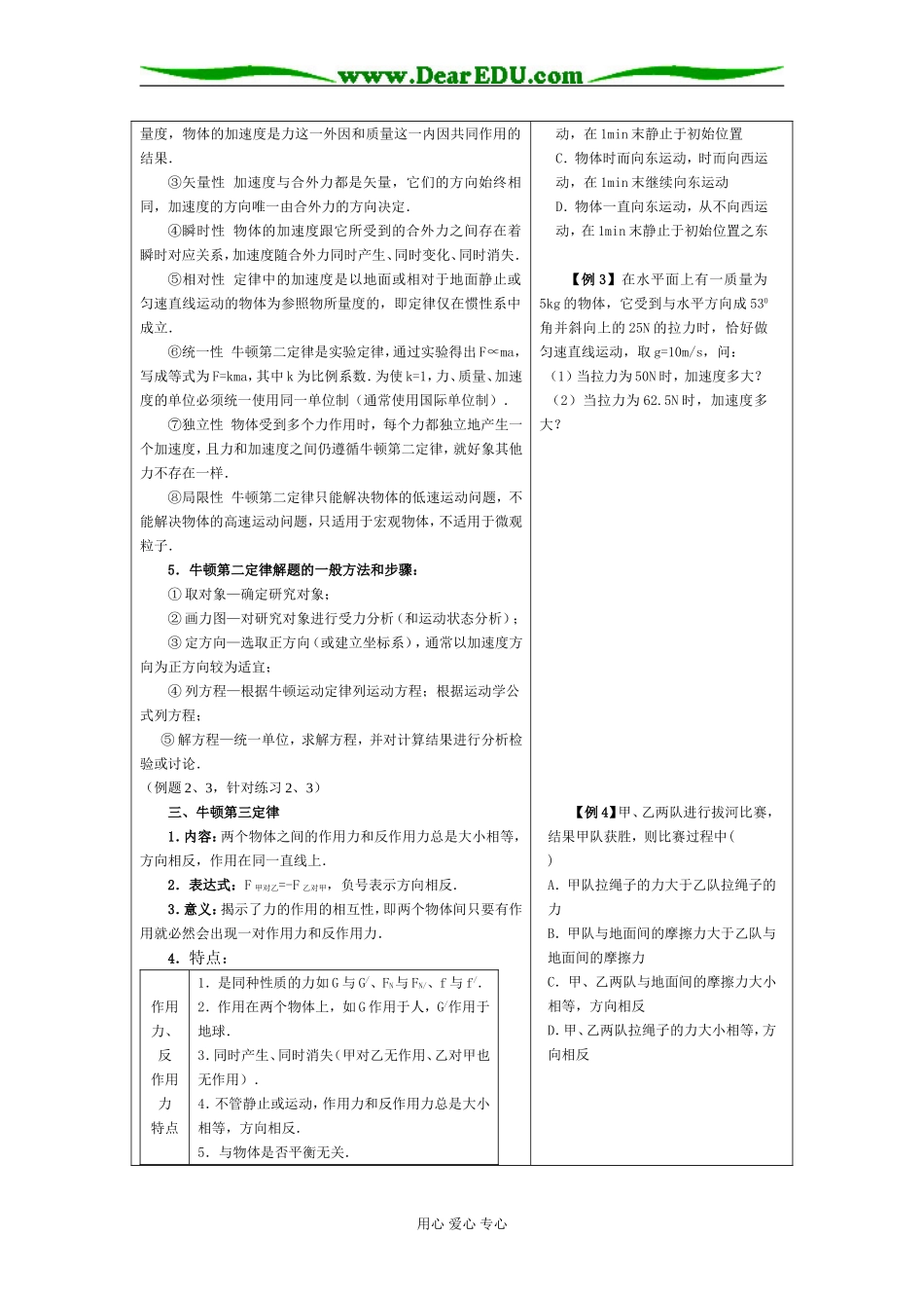 09高考物理一轮复习教学案第三章 牛顿运动定律_第2页
