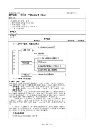 09江苏省海州高级中学高一物理第四章牛顿定律教学案必修一 (5)