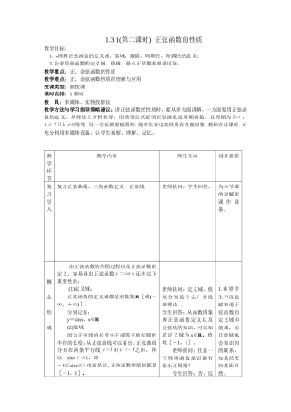 1.3.1(第二课时)  正弦函数的性质
