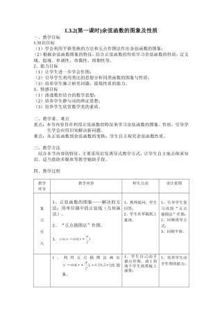 1.3.2(第一课时)余弦函数的图象及性质