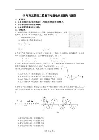 09年高三物理二轮复习专题教案五图形与图像