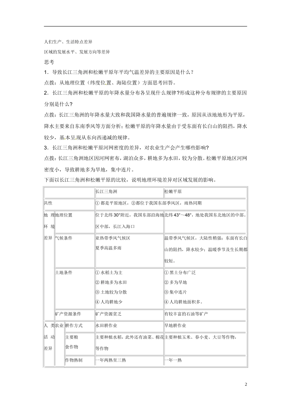 1-1地理环境对区域发展的影响 教案_第2页