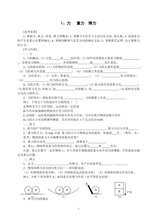 1-3、重力、 弹力、摩擦力