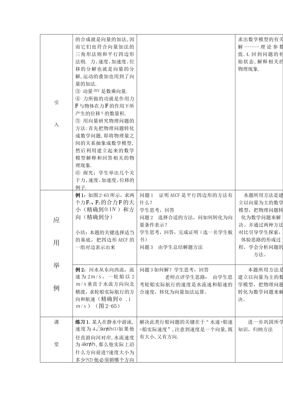 2.4.2  向量在物理中的应用举例_第2页
