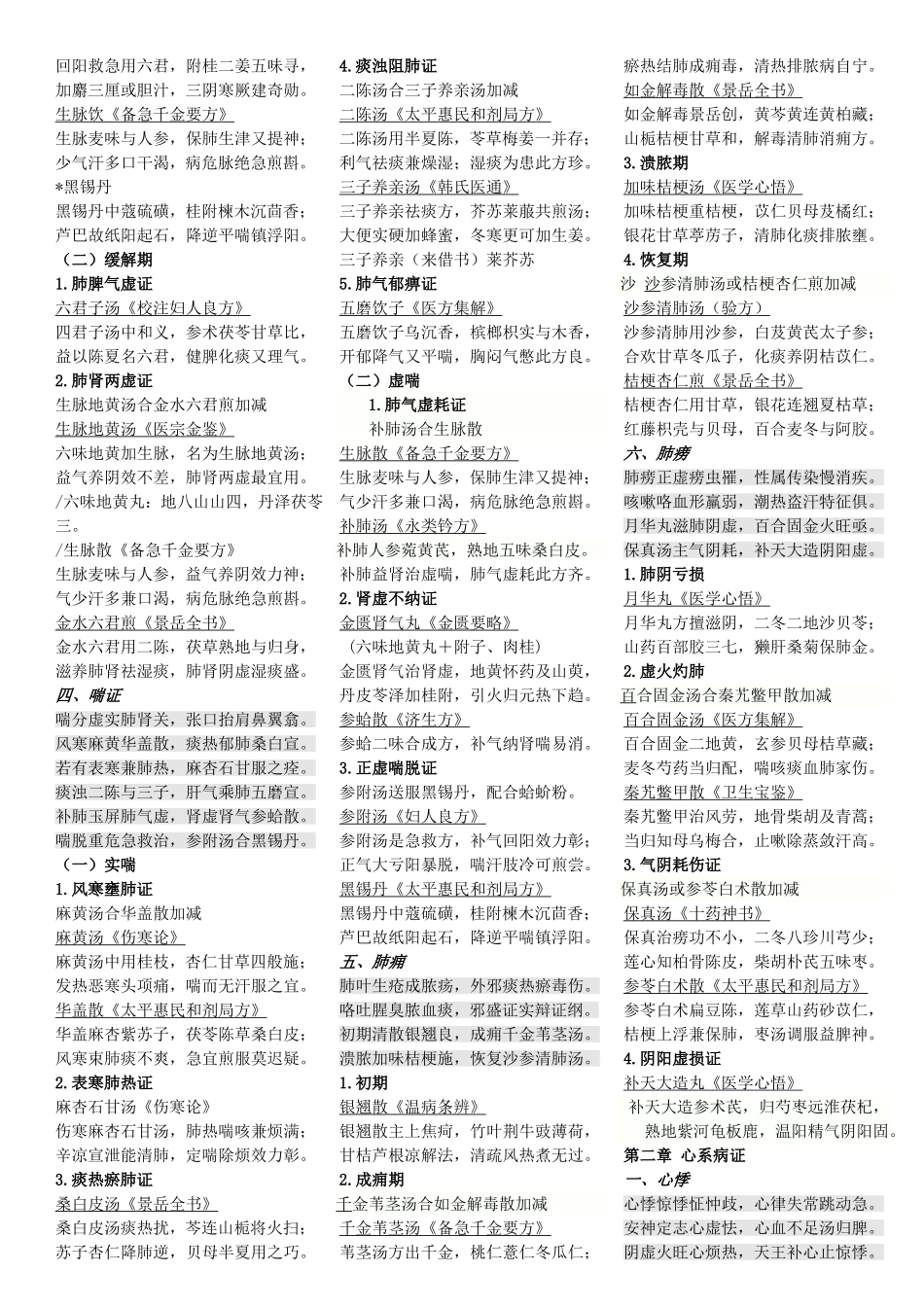 第一章 肺系病证中医知识点梳理汇总_第2页