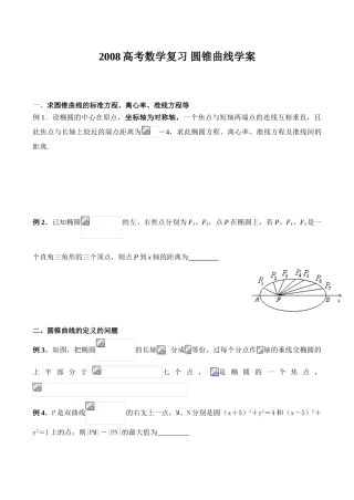 2008高考数学复习 圆锥曲线学案