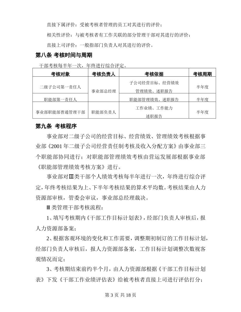 空调集团干部绩效考核管理办法_第3页