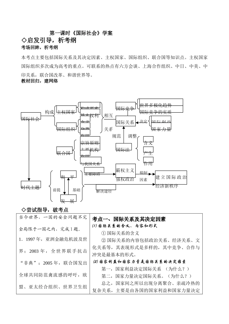 2008高考政治复习《国际社会和我国的对外政策》学案_第2页