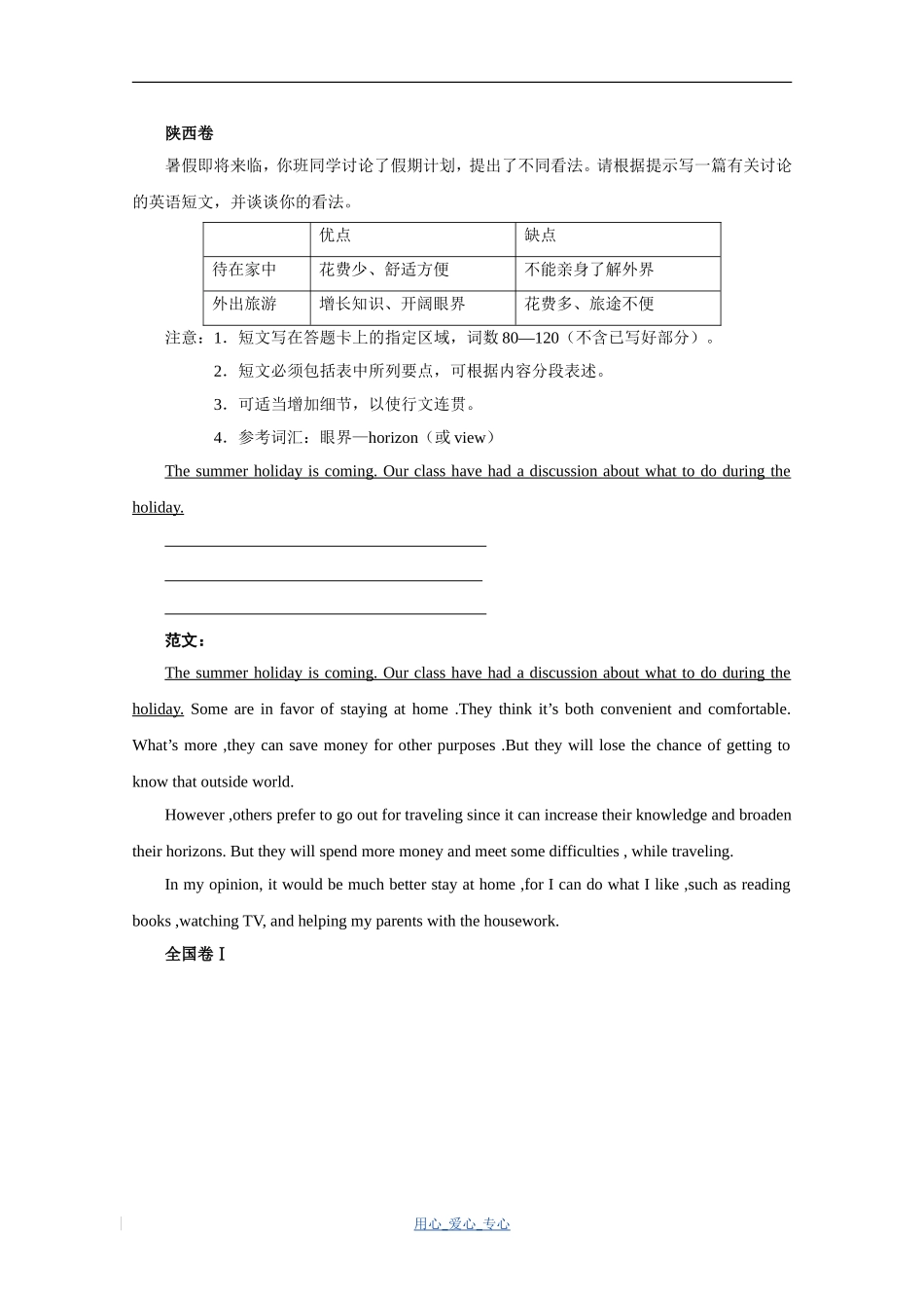 2006年全国各地高考英语作文汇总及范文_第3页