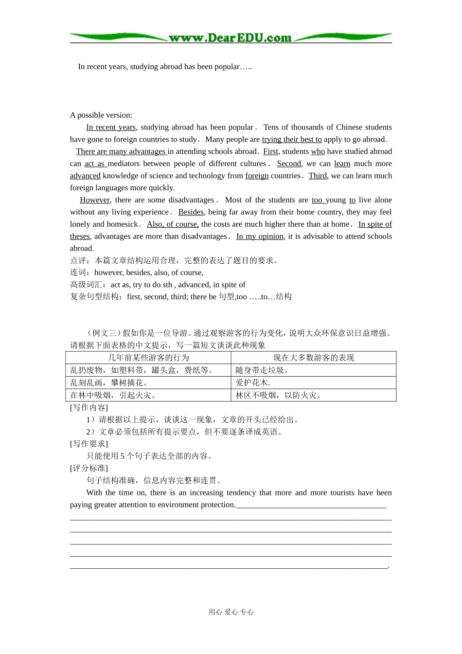 2008高三英语作文训练专题教案_第3页