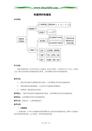 2009届高三第一轮复习——电磁场和电磁波 教案18