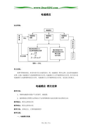 2009届高三第一轮复习——电磁感应 教案17