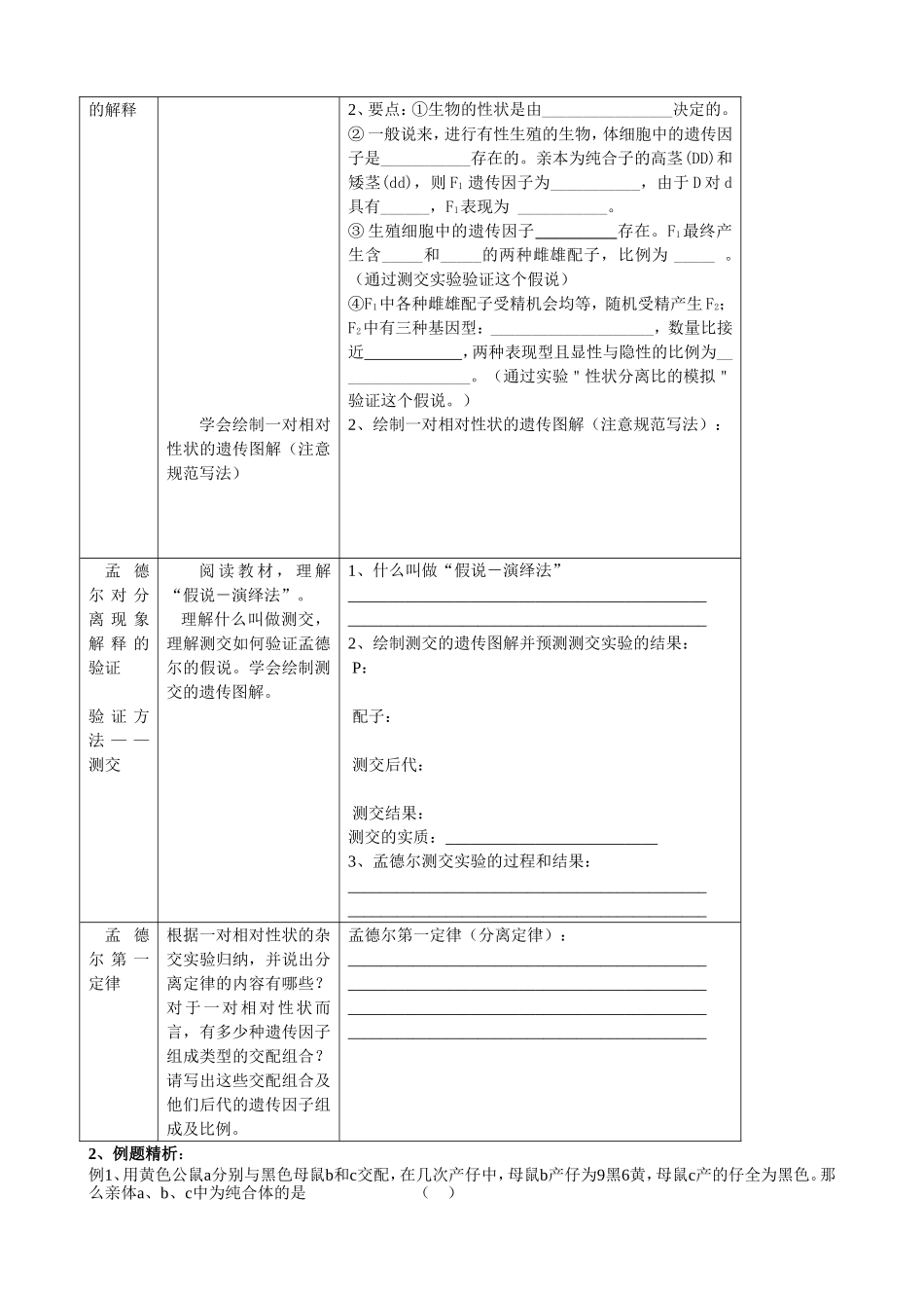 2008江苏省东海高级中学高考生物必修2教学案[整理21套]人教版 (1)_第2页
