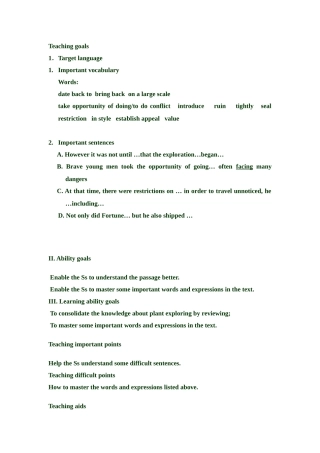 2009广东英语高考一轮复习模块4教案Language points新人教版