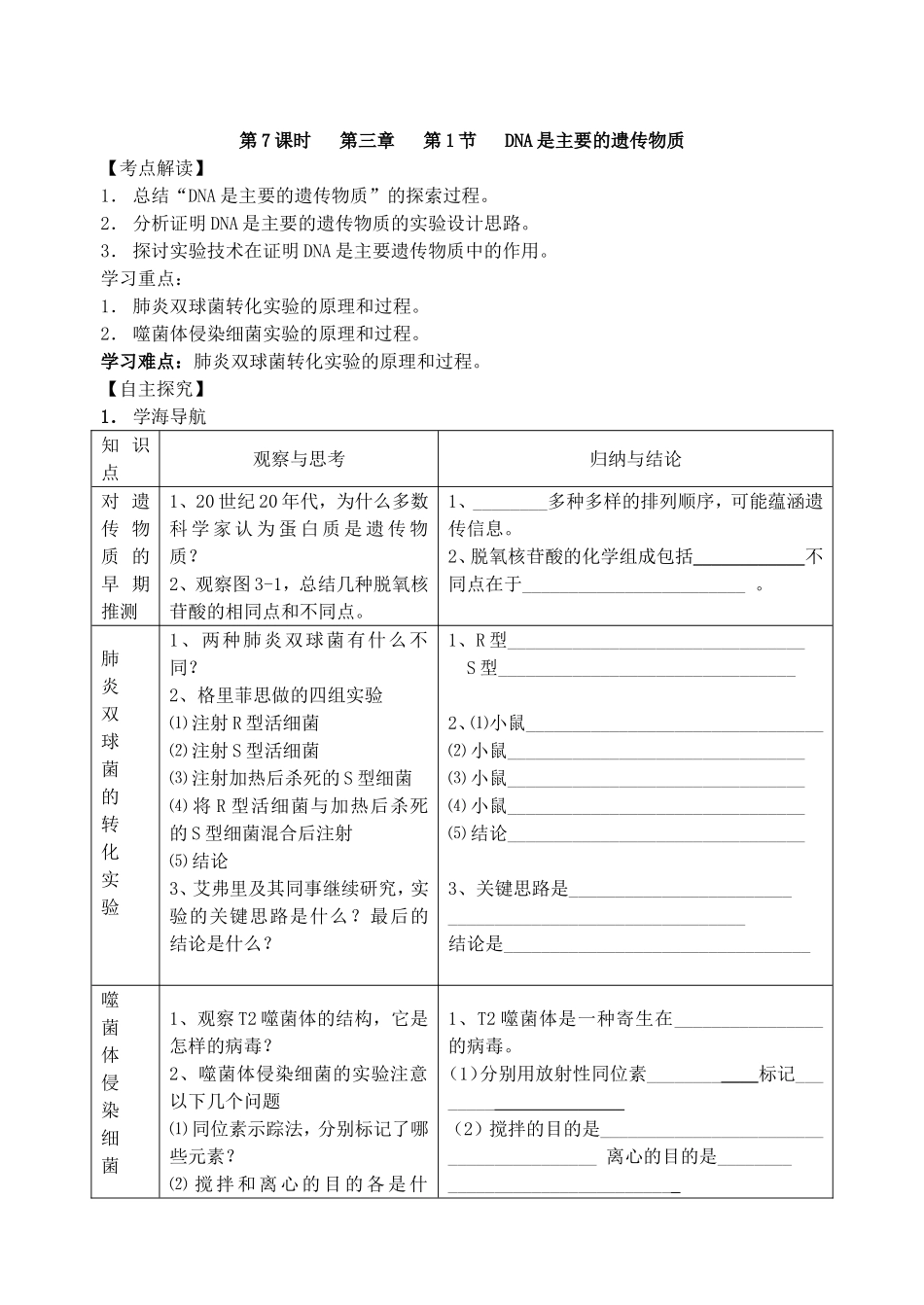 2008江苏省东海高级中学高考生物必修2教学案[整理21套]人教版 (7)_第1页