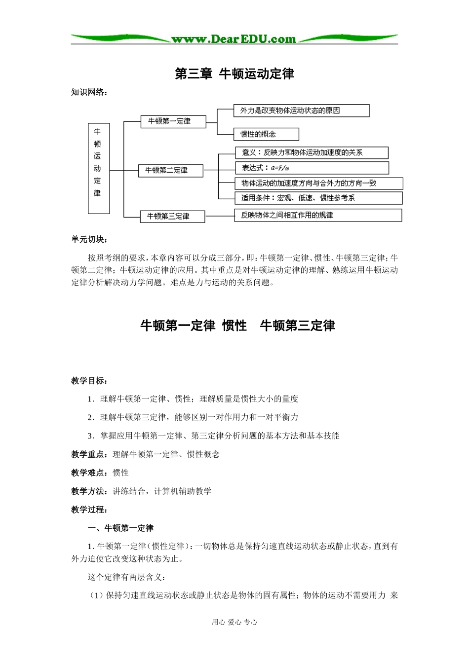 2009届高三第一轮复习——牛顿定律 教案04_第1页