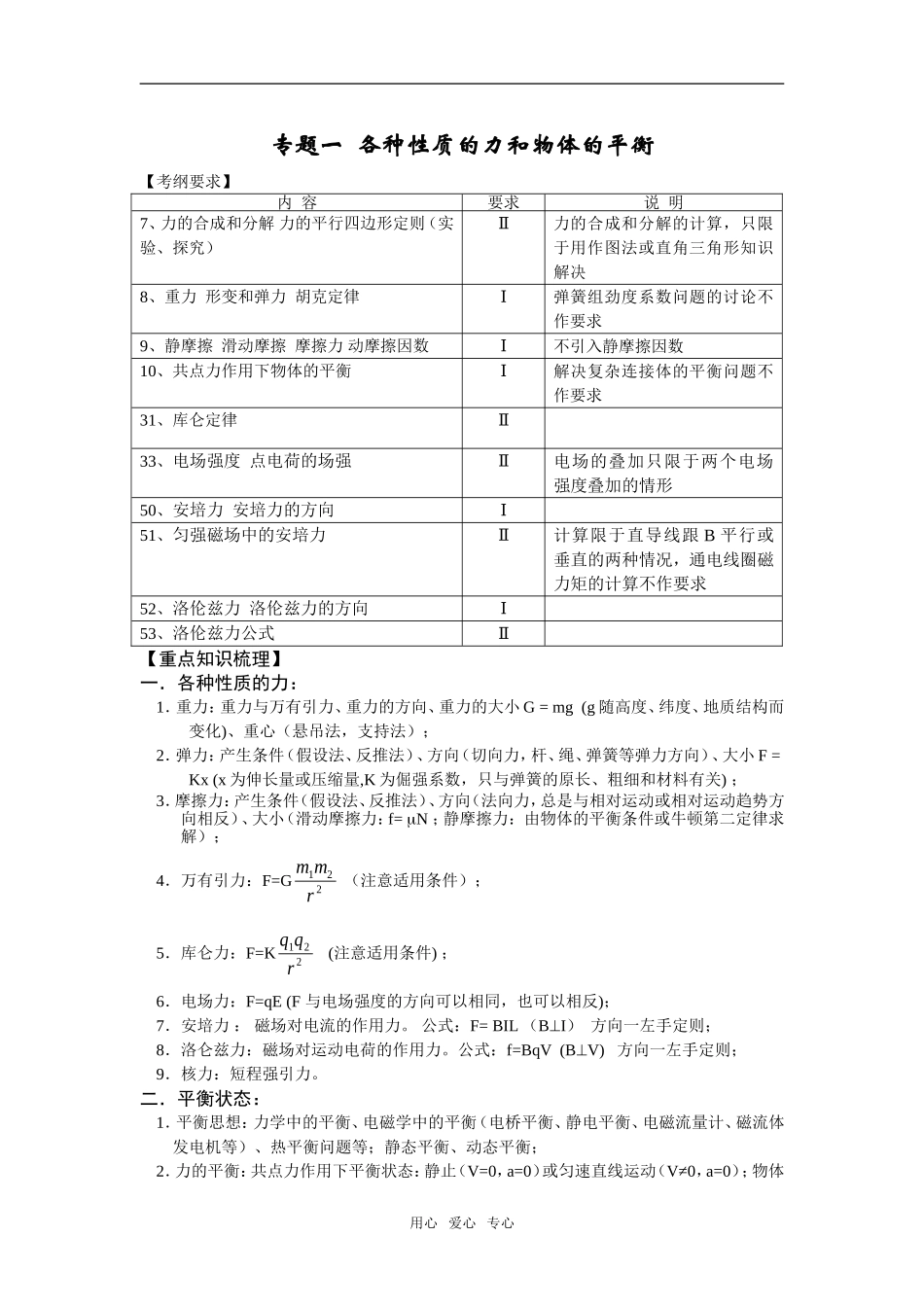 2009江苏南通地区高考物理第二轮复习教学案_第1页
