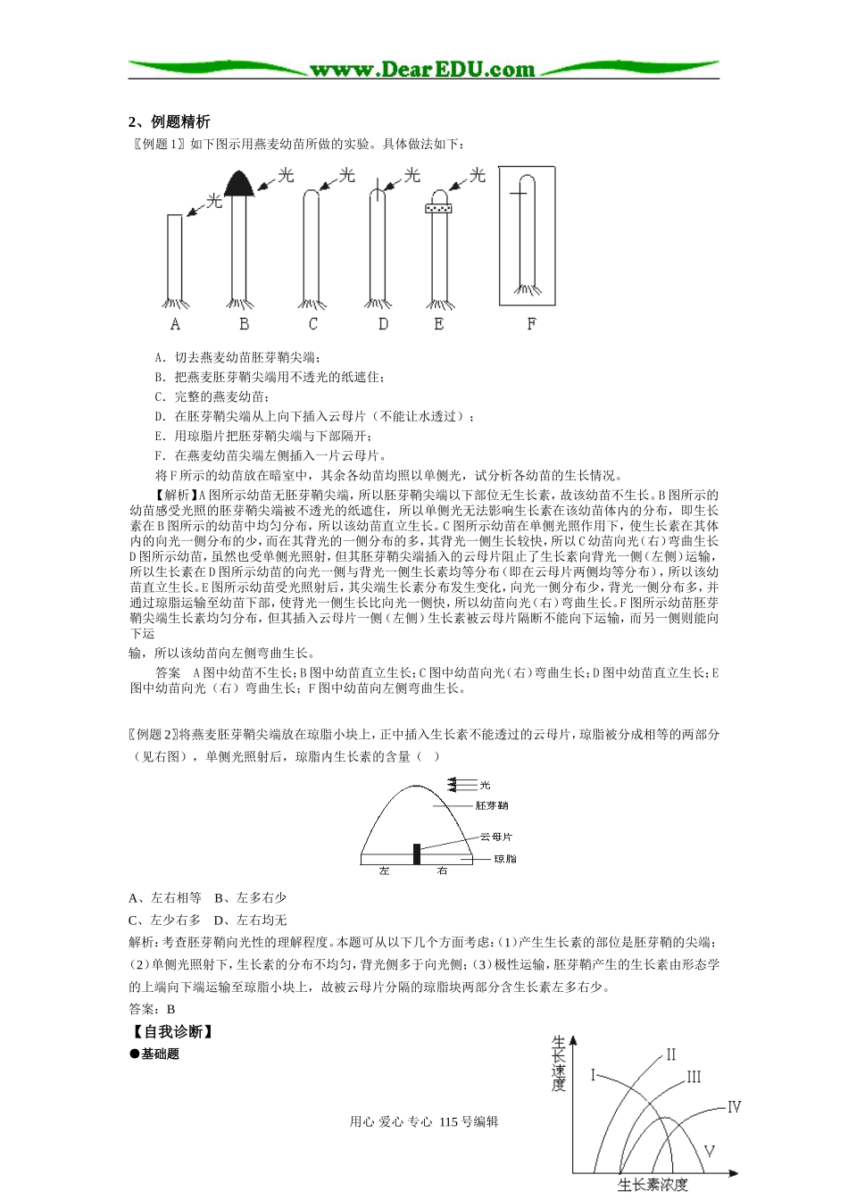 2008年高考第一轮复习生物必修3学案07第3章第1节植物生长素的发现_第2页