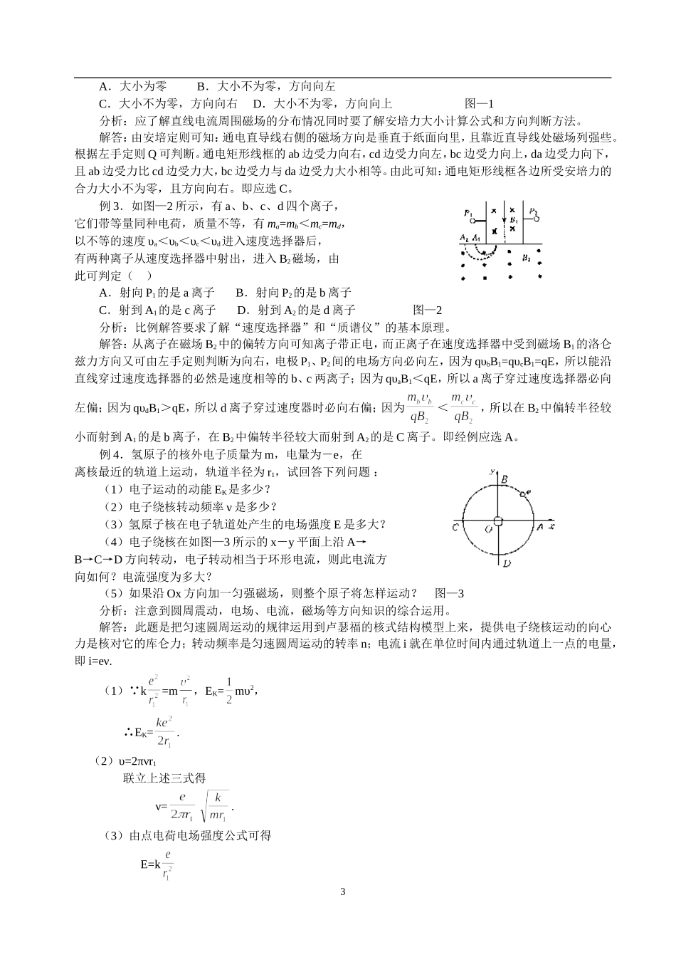 2007年高考第一轮复习之十四磁 场_第3页