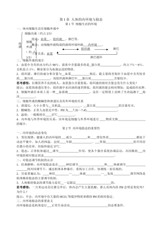 2008年高三生物考前基础知识回顾（必修3）