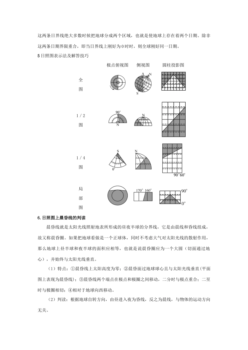2009年高考地理三轮冲刺复习指导学案-专题一  地球运动_第3页