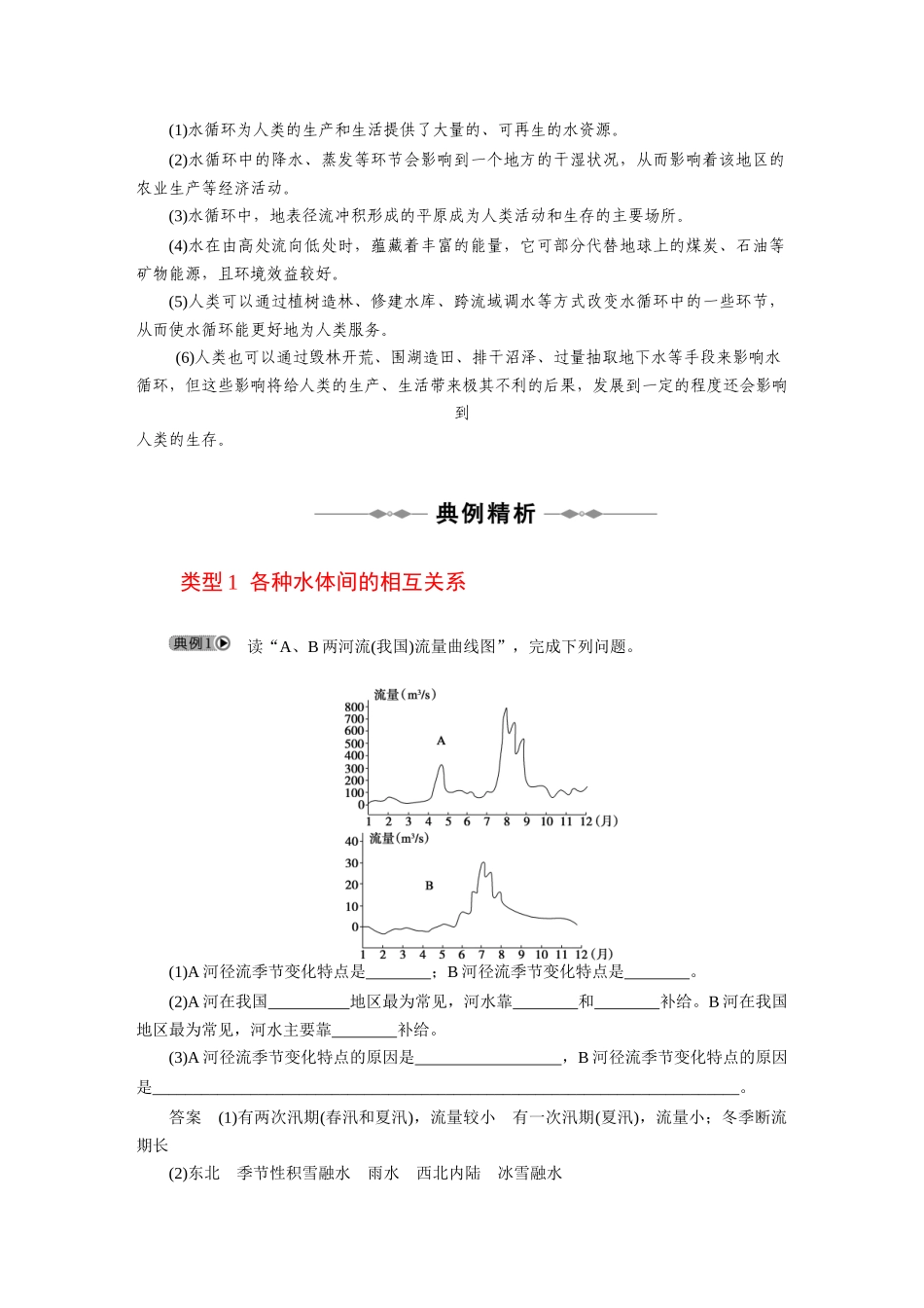 2010-2011学年高中地理 第三章 第一节 自然界的水循环同步学案 新人教版必修1_第3页