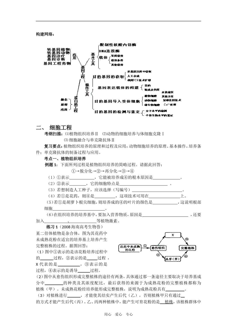 2009年高考生物专题复习教学案：现代生物科技专题_第2页