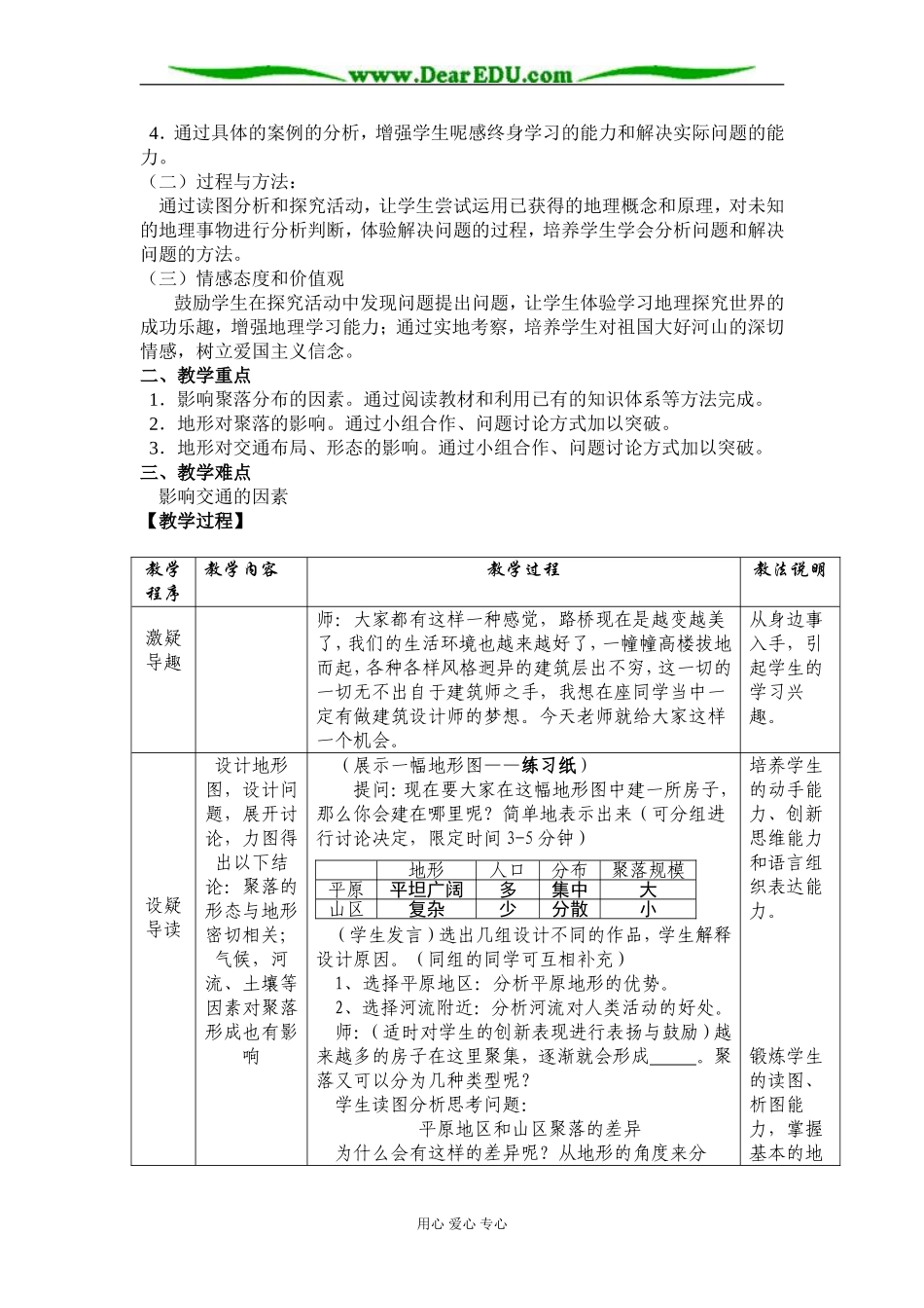 2007年浙江省高中地理《地形对聚落及交通线路分布的影响》教案 湘教版必修1_第2页