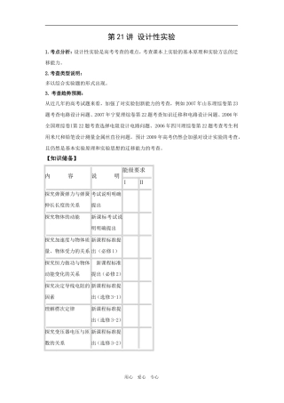 2009年高考物理设计性实验新人教版