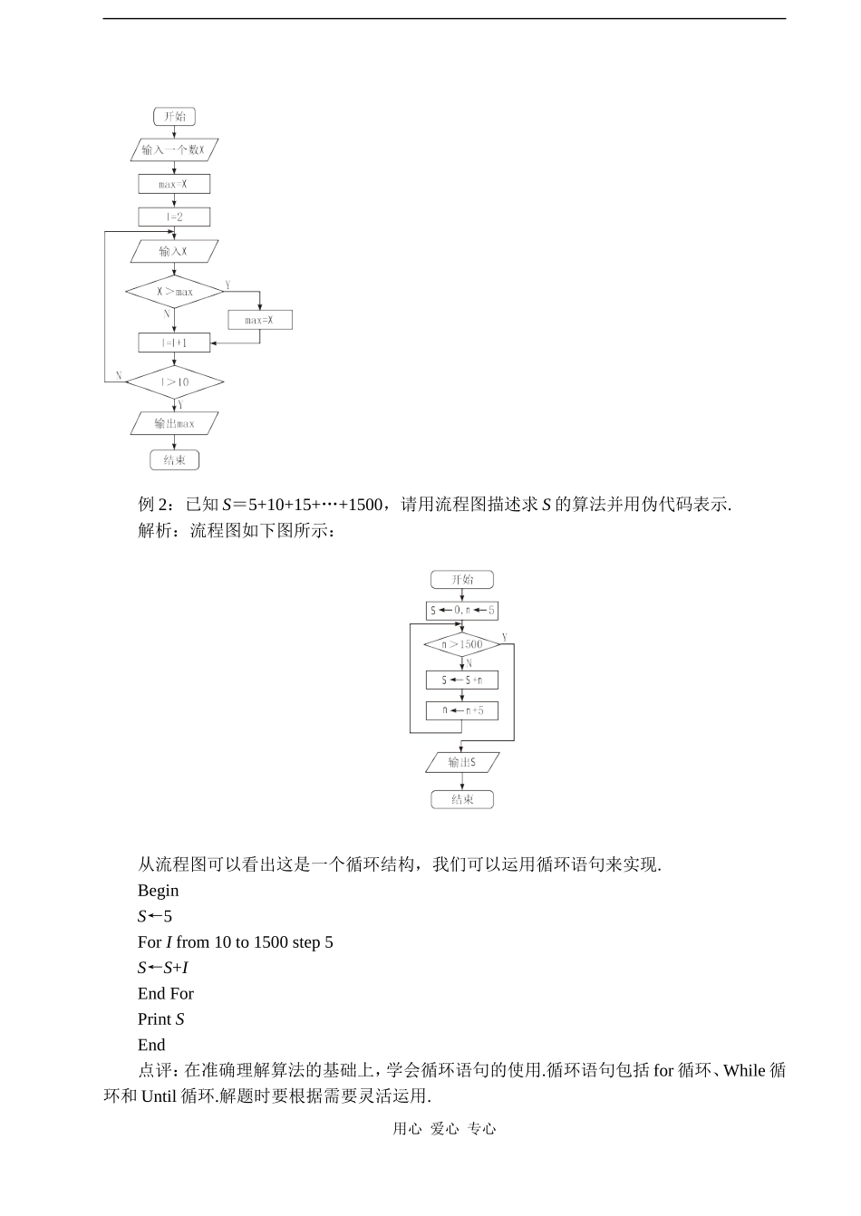 2008年江苏省常青藤实验中学集体备课教案第七课时  基本算法语句（三）人教版必修三_第2页