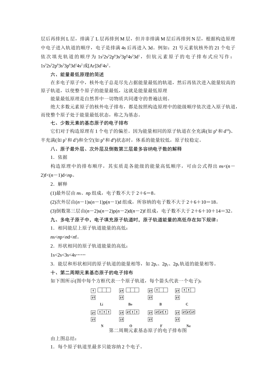 2010-2011学年高中化学 第一章 第一节 原子结构同步学案 新人教版选修3_第2页