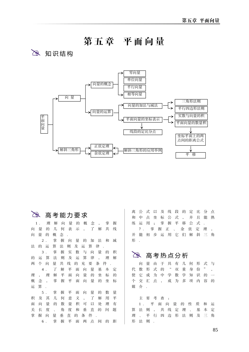 2008届高三数学高考一轮复习系列教案第五章 平面向量 大纲版_第1页