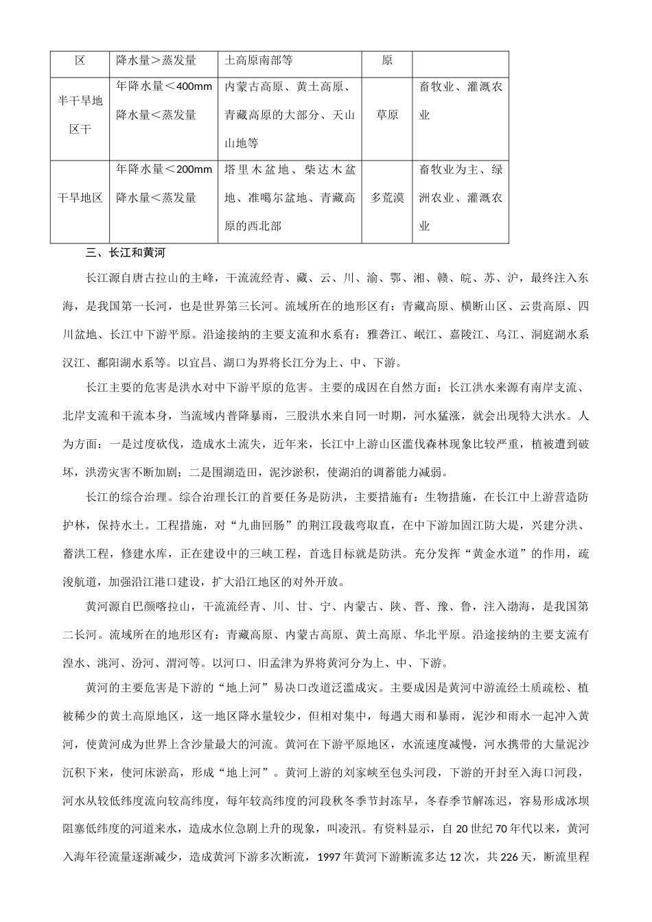 2009届高三地理模块复习学案——中国地理总论_第3页