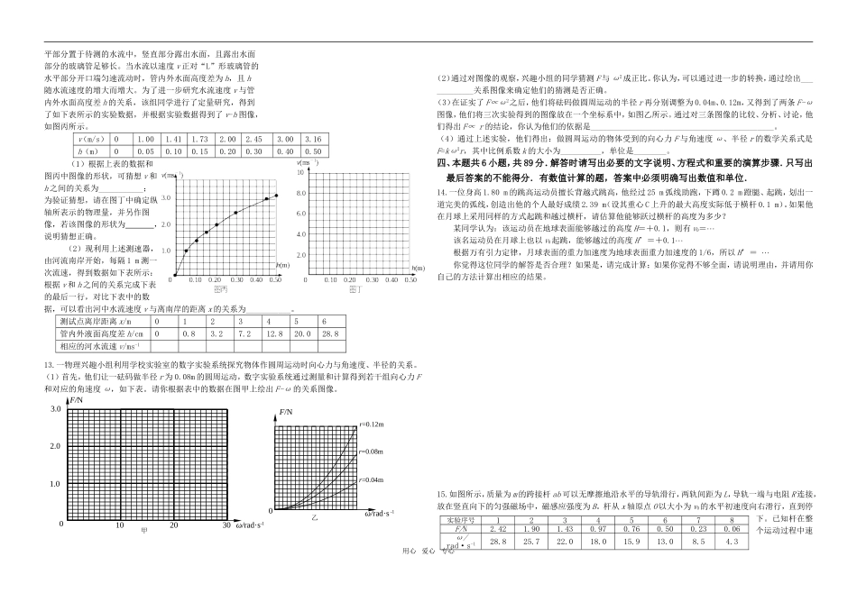 2009年高三物理教学评价试题人教版_第2页