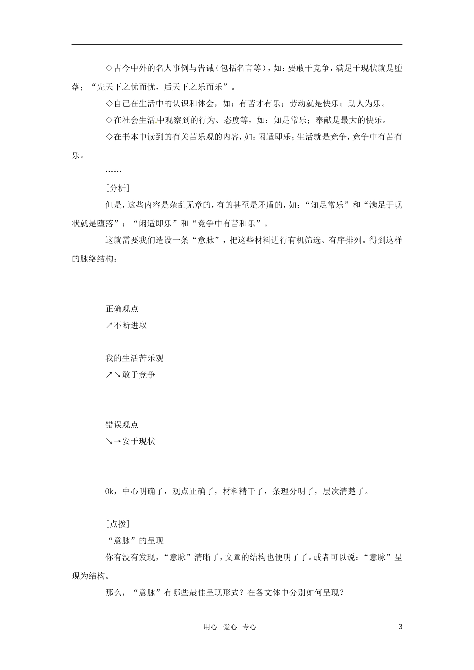 2010-2011高考语文 作文专家指导训练作文就是造“意脉”素材_第3页