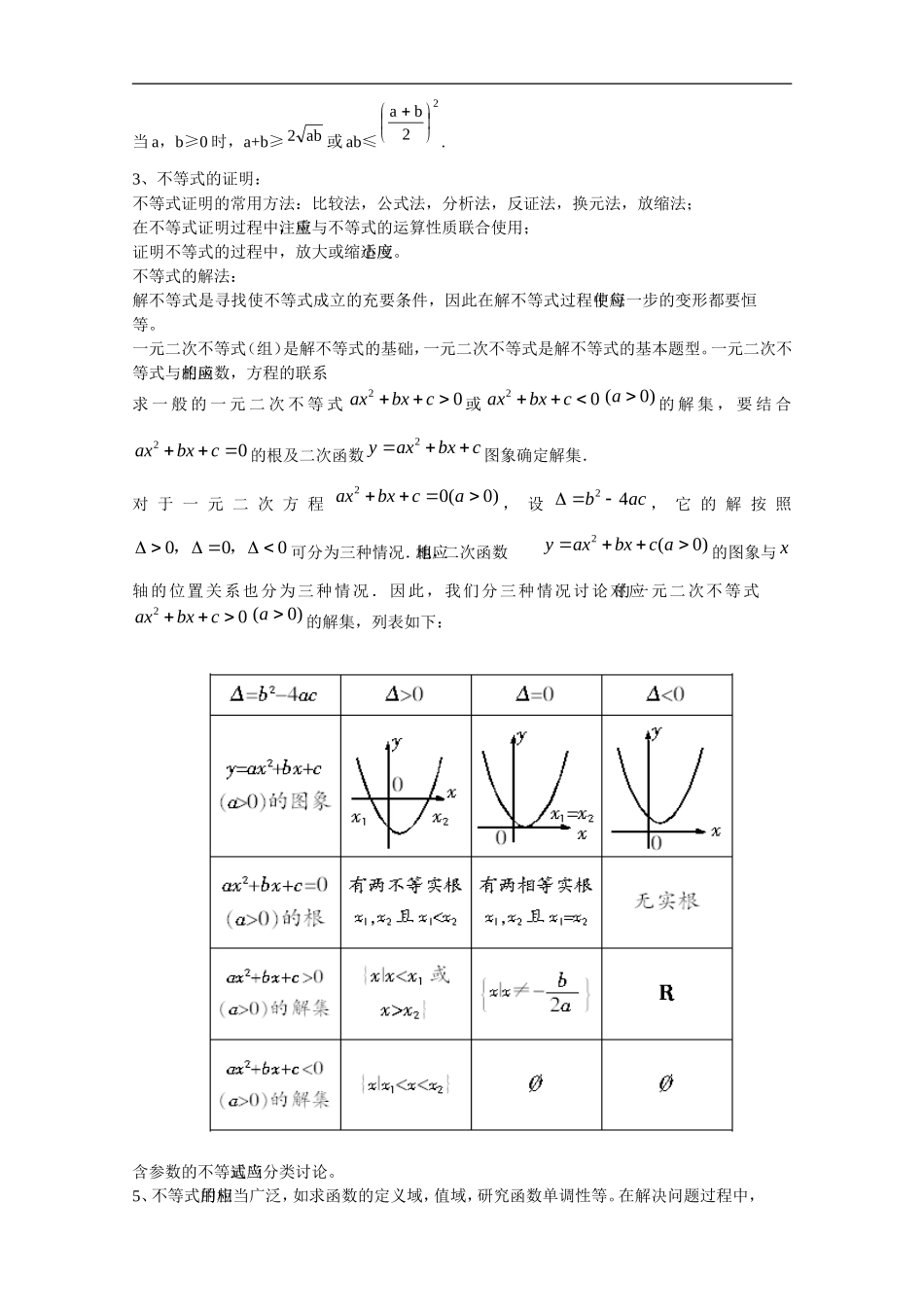 2009届高三数学第二轮专题复习教案：不等式_第2页