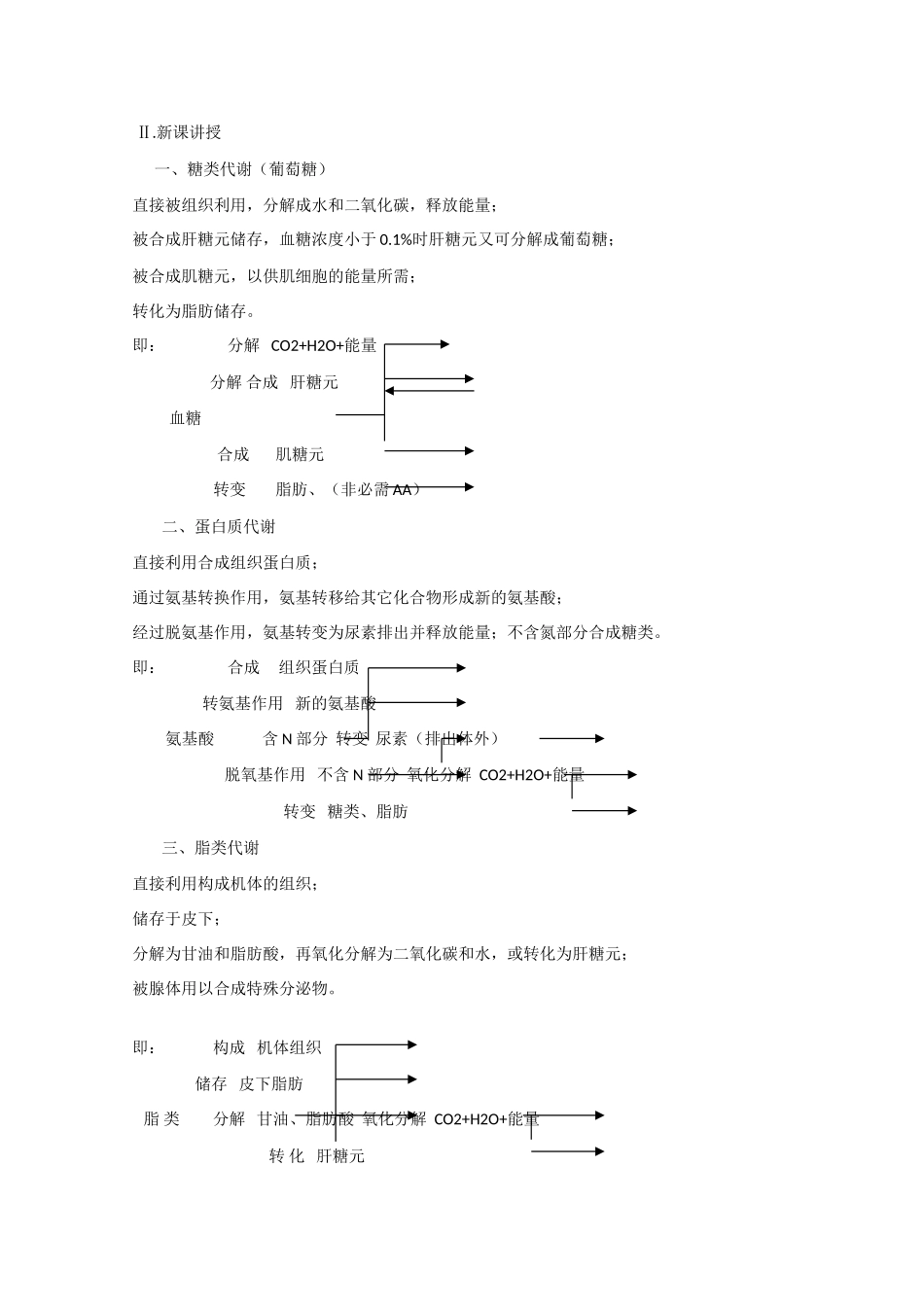 2010届大纲版高三生物一轮复习教案（19）：物质在细胞内的代谢_第2页