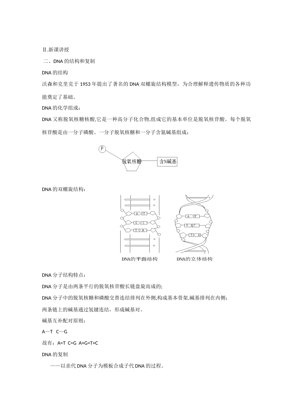 2010届大纲版高三生物一轮复习教案（31）：遗传的物质基础（二）_第2页