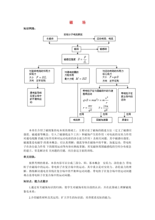 2009届高三物理第一轮复习 磁场教案16 新人教版