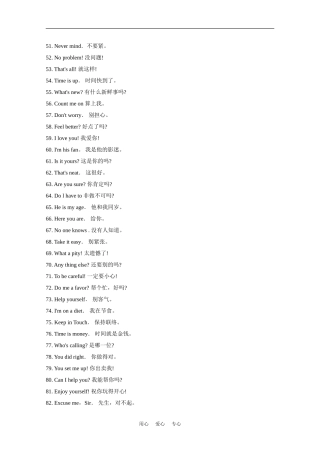 2010届高考复习英语必备：常用语（2）素材