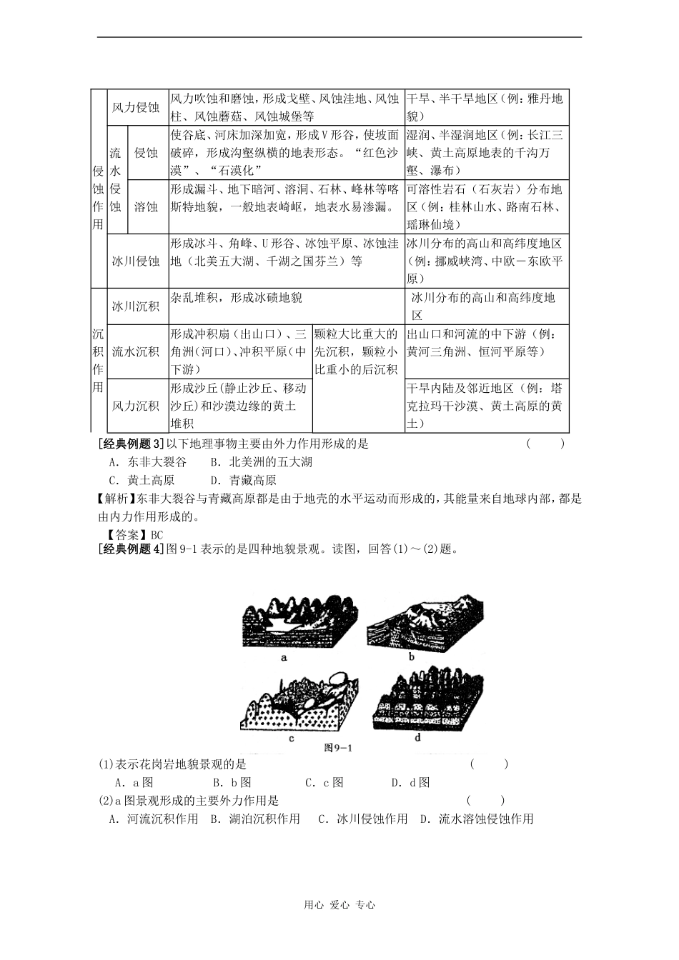 2010届高三地理高考新课标版自然地理一轮复习教案十三：地表形态的塑造（1）_第3页