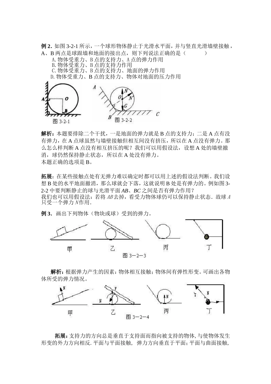 2010届高考物理同步复习资料学案3.2《相互作用-弹力》学案（2）_第2页