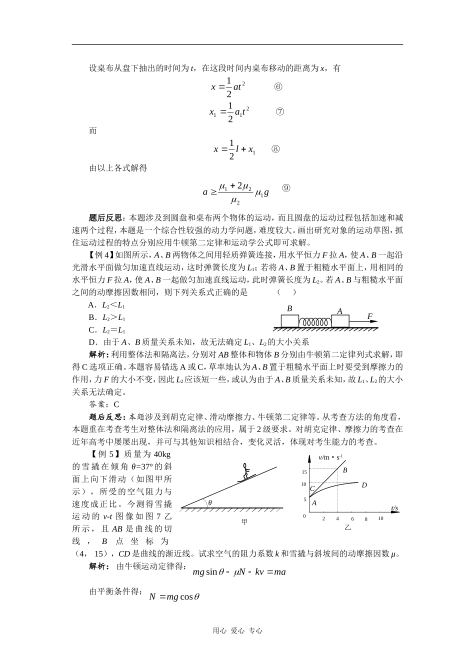 2010届高考物理专题复习精品学案――力和运动 牛顿运动定律_第3页