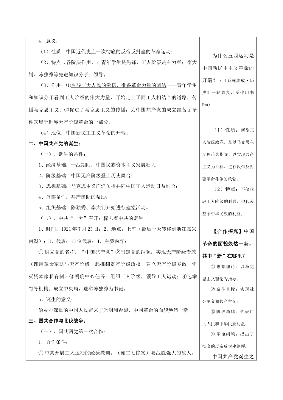 2010届高三历史考点梳理：新民主主义革命的崛起学案_第2页