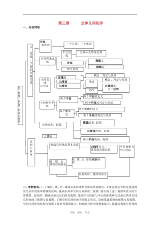 2010年高三数学高考考前复习教案：第三章《简单几何体与三视图和直观图》