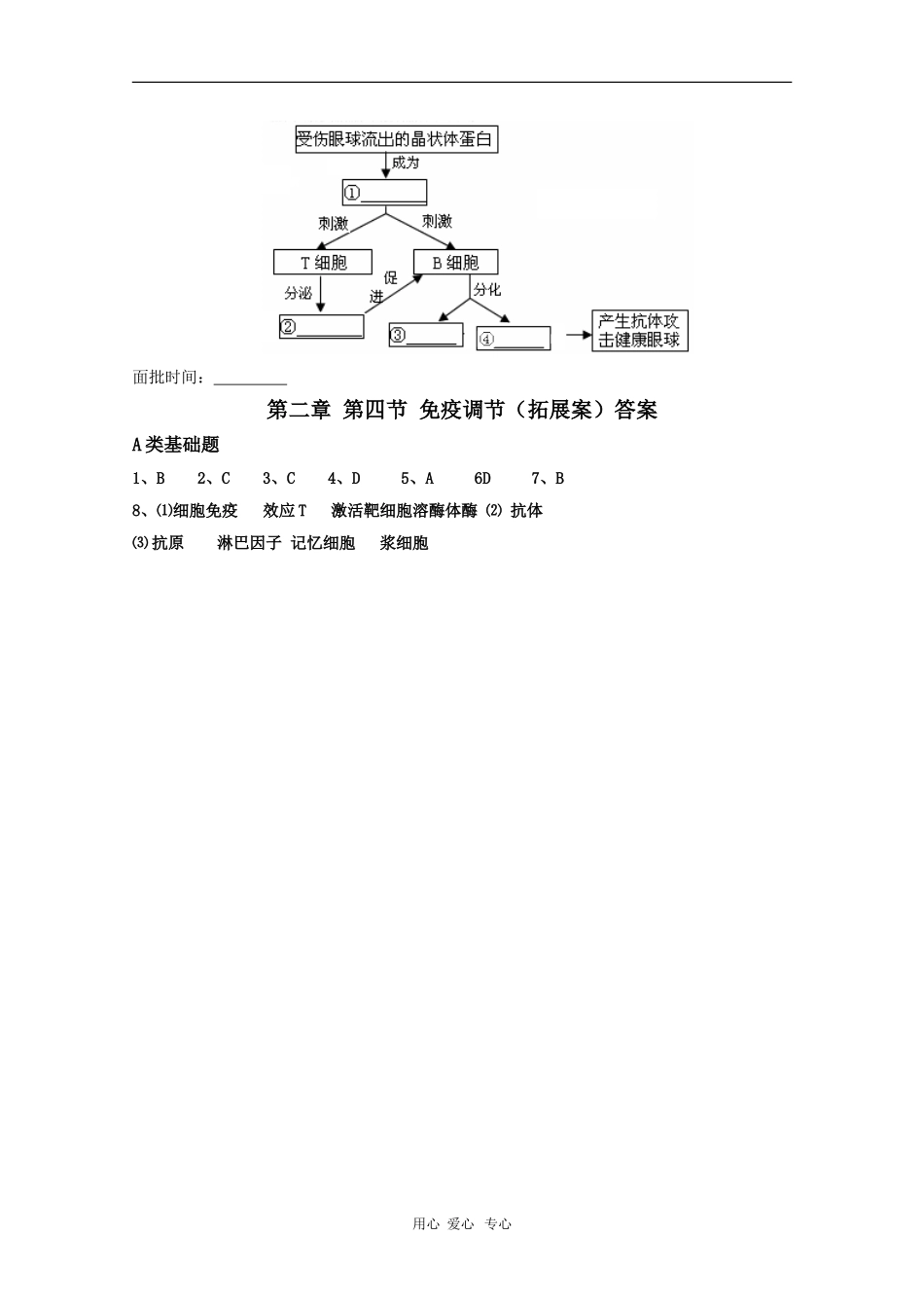 2010届高三生物一轮复习学案：免疫调节（3）_第3页